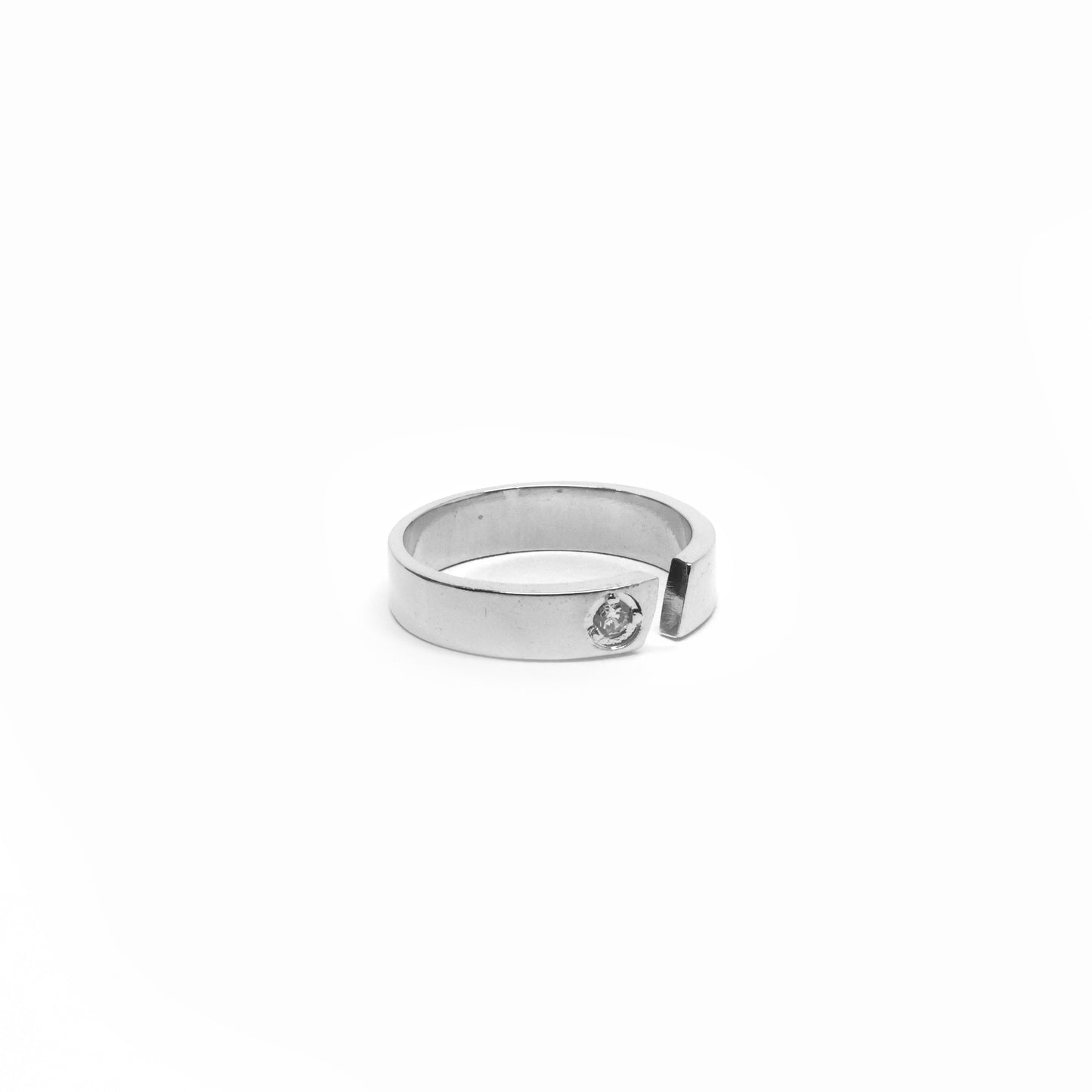 FOSTER SINGLE STONE SILVER RING