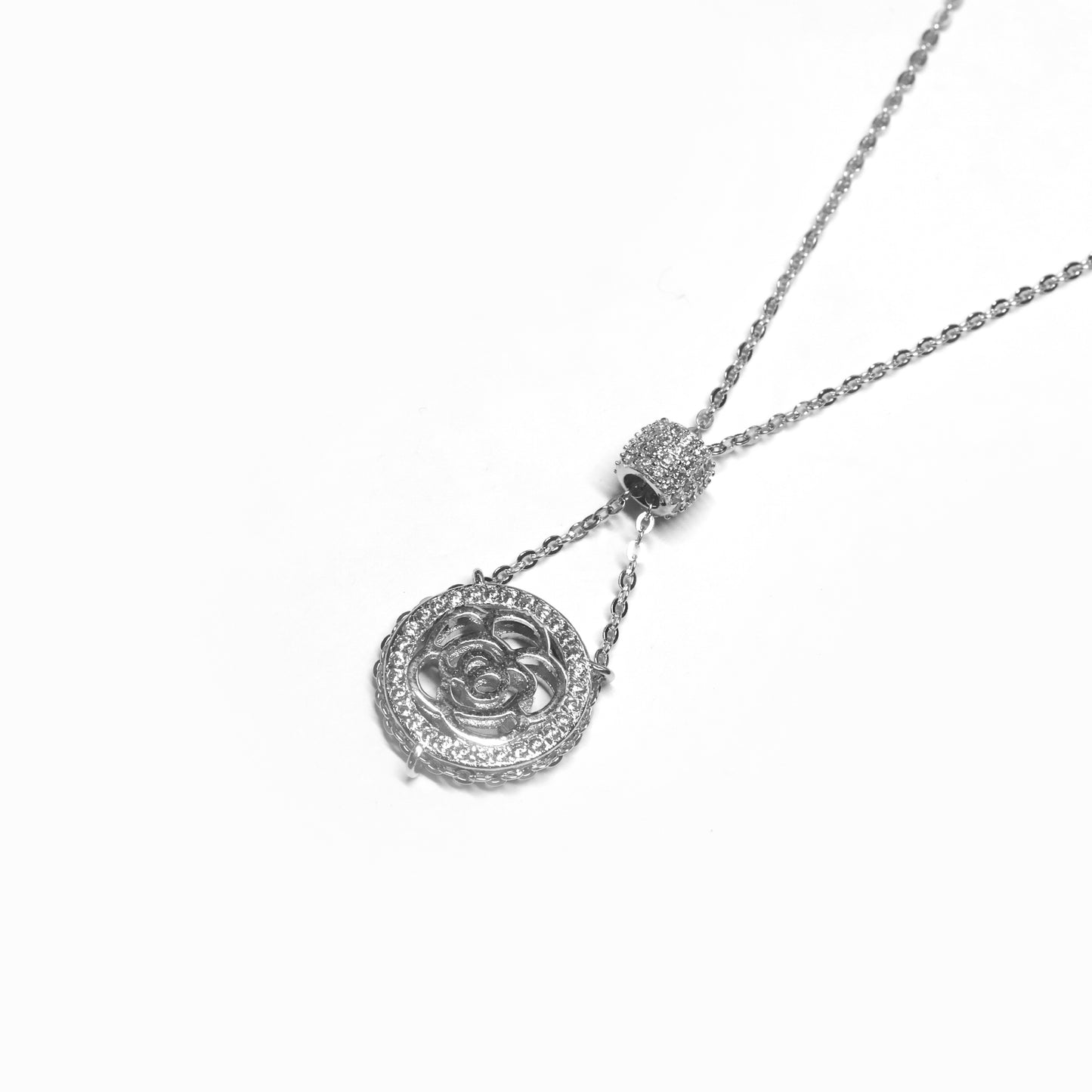 CALANTHA DROP SILVER NECKLACE