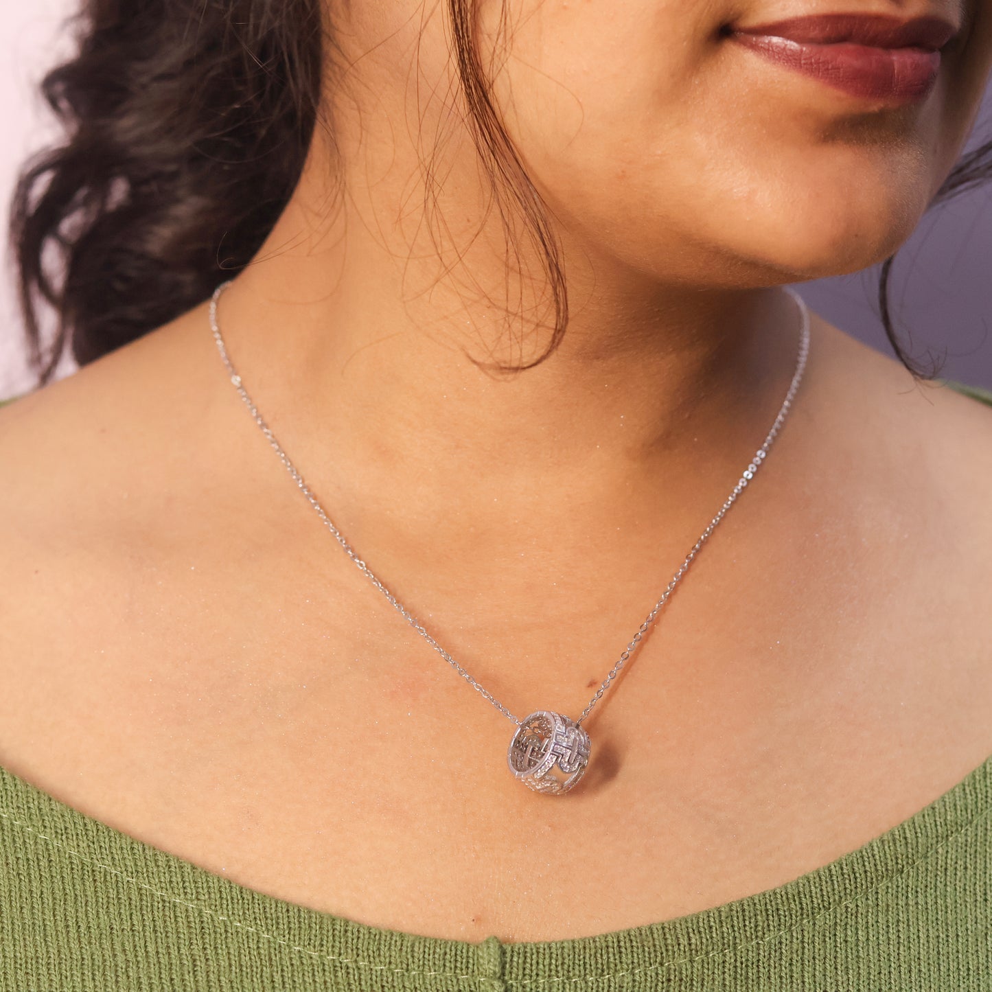 SYBLE ARC SILVER NECKLACE