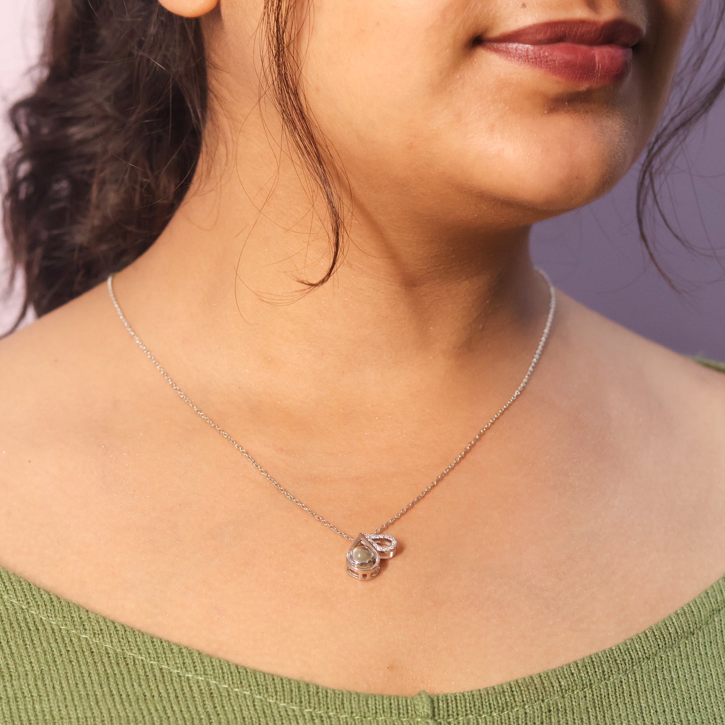 HALLIE HEART SILVER NECKLACE