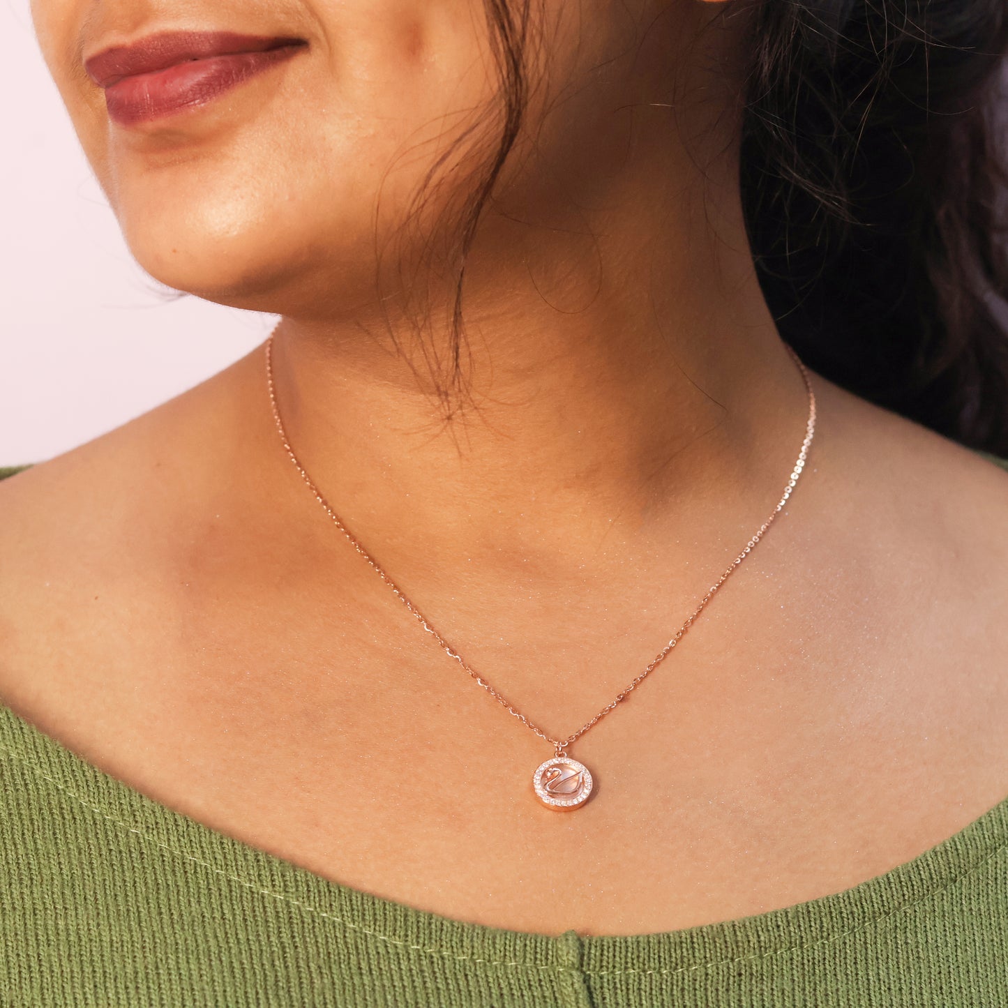 WATERFOWL ROSE-GOLD NECKLACE