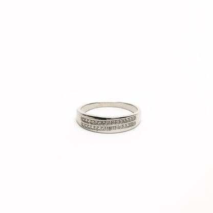 PEACHES COUPLE SILVER RING