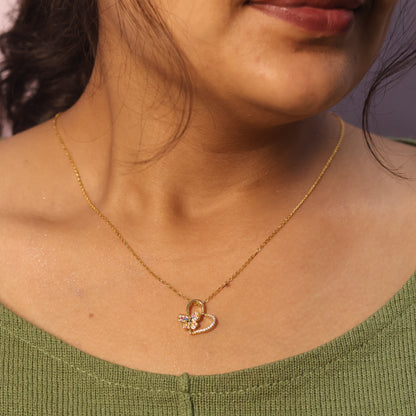 TACEY HEART GOLD NECKLACE