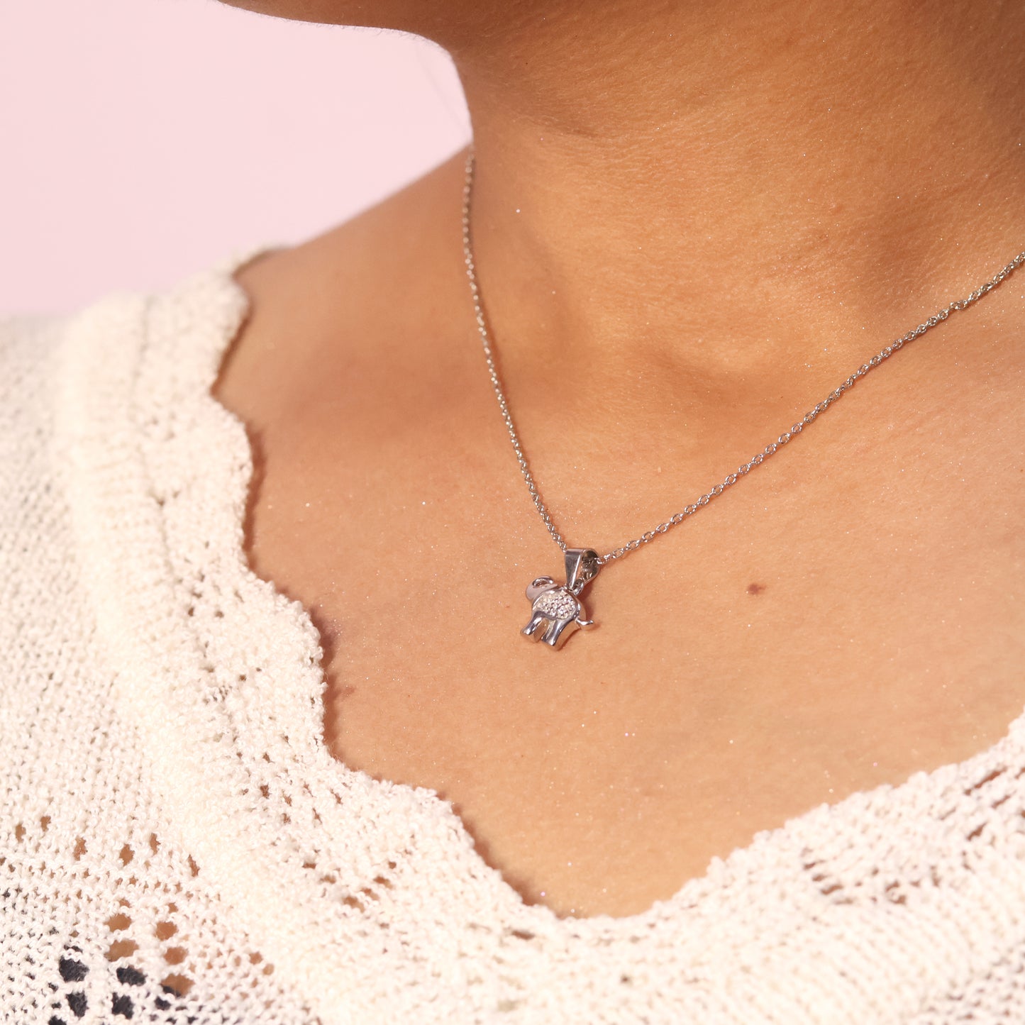 TUSKER SILVER NECKLACE