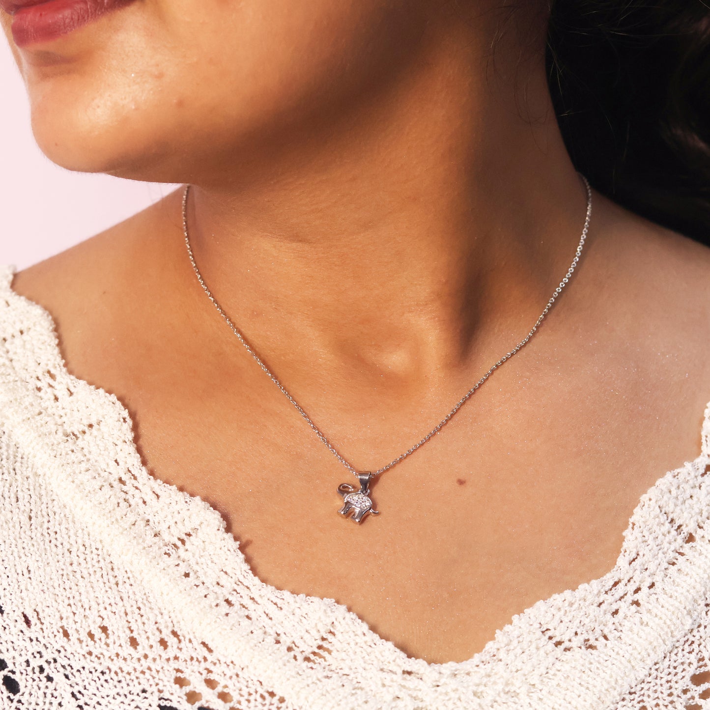 TUSKER SILVER NECKLACE